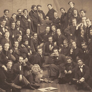 Alonso Martínez y hermano, Artistas en el estudio del fotógrafo (detalle), 1857 - 1858. Cortesía del Museo del Prado