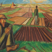 Erich Heckel, Flandrische Ebene, 1916. Courtesy of Musée des Beaux-Arts de Gand