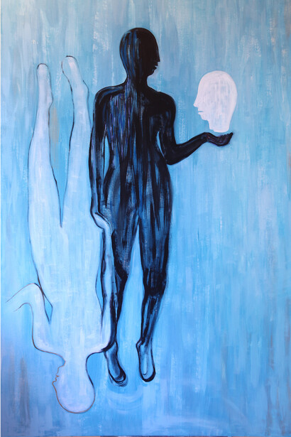 Laura Zeni, Context, 2015, acrylic on canvas, 200 x 145 cm