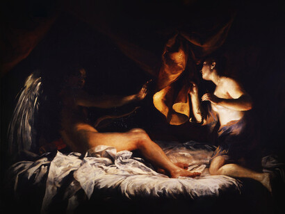 'Cupido y Psique' (1709) de Giuseppe Maria Crespi, ubicada en Galerías de los Uffizi, Florencia (Italia)