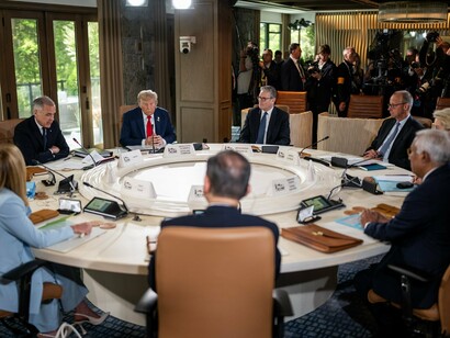 G7 Summit held in Canada on June 15, 16, and 17, 2025, when climate change was removed from the agenda