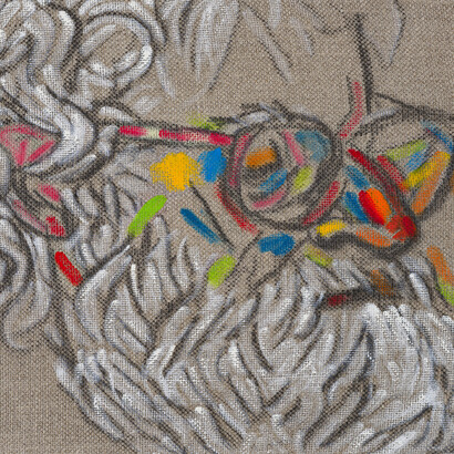 R.B Kitaj. Bahama Self-Portrait, 2007. London Painters installation view, photograph by Mike Bruce