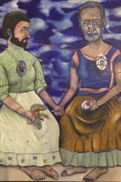 The late self passing time: "here's looking at you babe" © Breyten Breytenbach