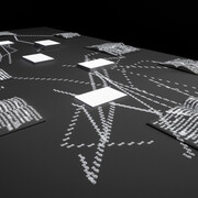 Charles Sandison, Tabula rasa, exhibition view. Courtesy of Galerie Forsblom