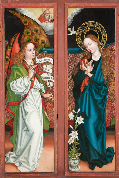 Martin Schongauer, Closed orlier altarpiece (detail). Courtesy of the Louvre Museum 