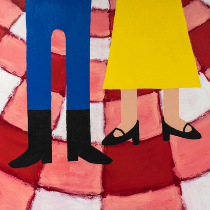 That’s Us, 2019, Acrylic, oil stick and spray paint on canvas