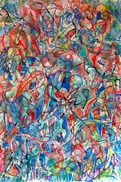 Michael Hutchison, All Too Human II, 2015, Acrylic on canvas, 124 x 178 cm