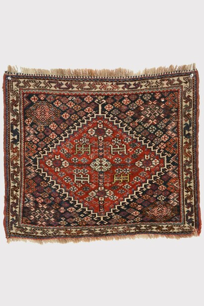 Tom's Rug, Qashqa'i Khorjin, 2024. Courtesy of the artist and McCormick Gallery