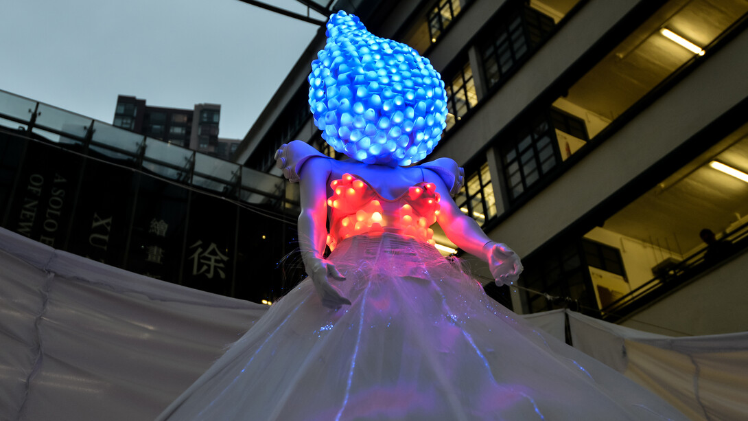 Hong Kong – March 15: An illuminated statue installation is seen at The Pepsi x Liter Of Light “Ignite The Light” Tour at PMQ, Central on March 15, 2015 in Hong Kong. Photo by Keith Tsuji/Getty Images for PepsiCo