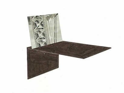 Pierre Labat, dessin préparatoire pour le projet «Boîte-en-valise» (display), 2012, feutre et imprimé sur papier