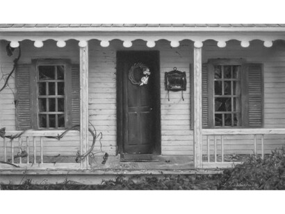 Leah Waichulis, Venture, Charcoal on paper, 6 1/2 x 10 inches, 2014