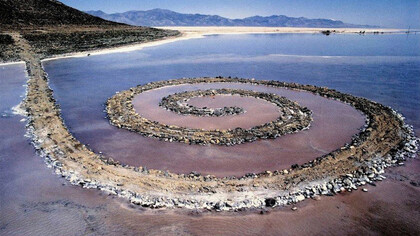 Spiral Jetty is an earthwork sculpture constructed in April 1970 that is considered to be the most important work of American sculptor Robert Smithson. Smithson documented the construction of the sculpture in a 32-minute color film also titled Spiral Jetty. Built on the northeastern shore of the Great Salt Lake near Rozel Point in Utah entirely of mud