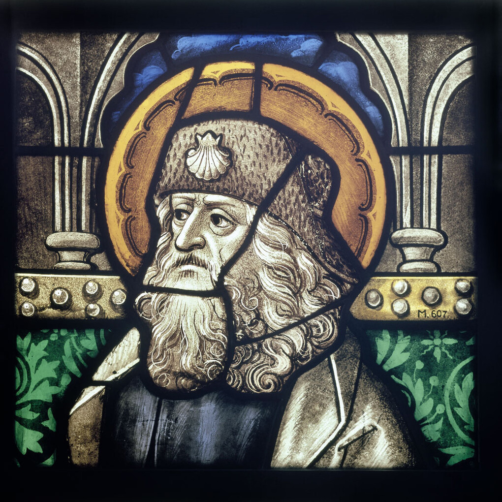 Saint Jacques, Cologne, dernier quart du XVe siècle,
Vitrail, H.41, 10 cm ; L.43 cm, Cologne, Museum Schnütgen, M 607 © Rheinisches Bildarchiv Köln