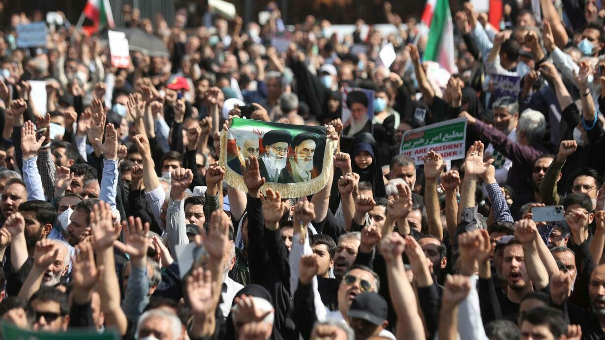 Pro-regime rally in Tehran, Iran