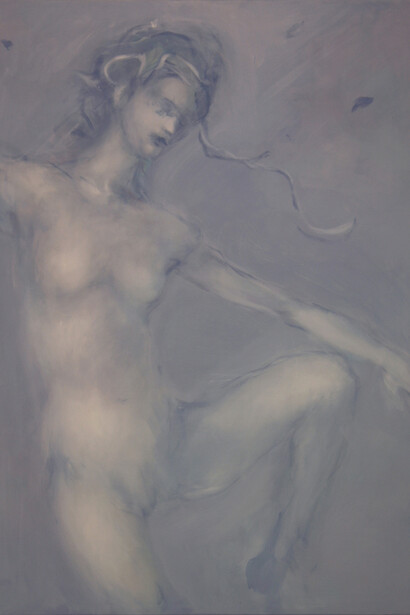 Numen, 2015, Acrilico e olio su tela, 120 x 89 cm