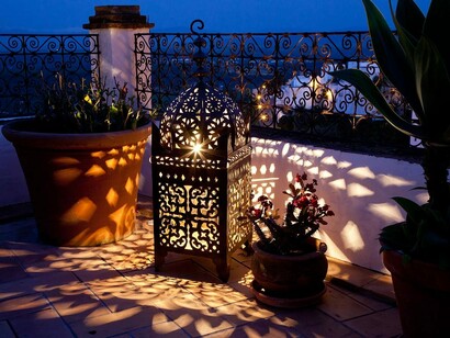Decoración de El Jardín del Califa