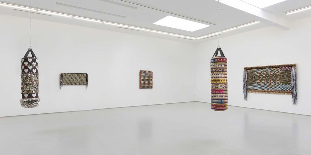 Jeffrey Gibson, Exhibition view. Courtesy of Roberts & Tilton