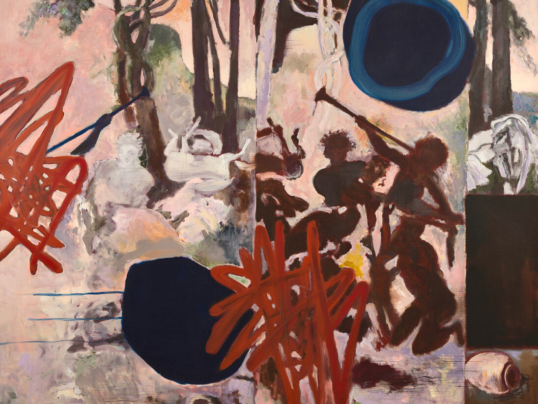 Uwe Wittwer, Bachanal after Poussin, 2015, Oil on canvas, 100 × 130 cm © Uwe Wittwer 2015. Courtesy Parafin, London