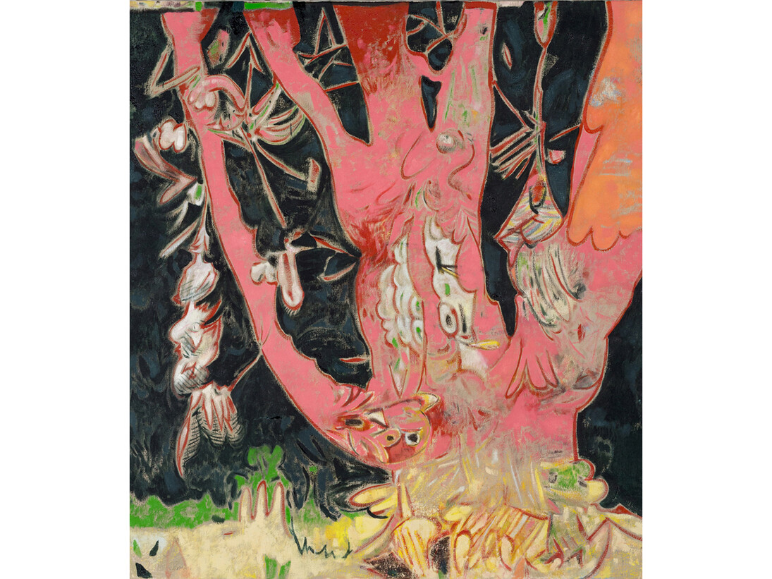 Scott Anderson, Suregum, 2015, Oil and crayon on canvas, 84 x 76 cm