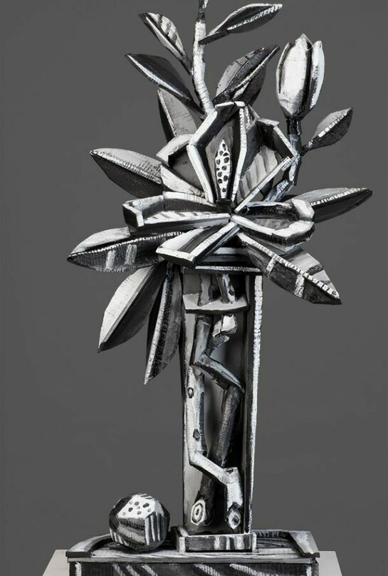 David Bates, Magnolia, 2013, bronze with paint and patina, 42 x 18 x 14 inches. Collection of the artist. Photo: Kevin Todora, courtesy of Talley Dunn Gallery © David Bates