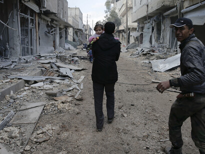 La devastazione delle vie di Aleppo