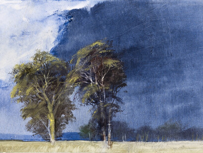 James Morrison, The Powis, 9.iv.2013, oil on board, 23 x 102 cm