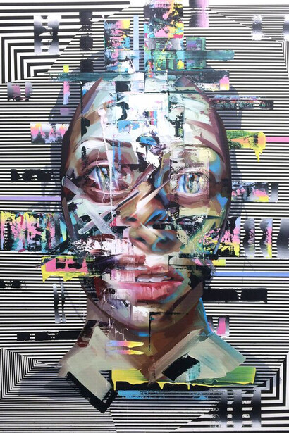 Justin Bower, “A Pure Impurity,” Oil on canvas 6 x 5’ 2015