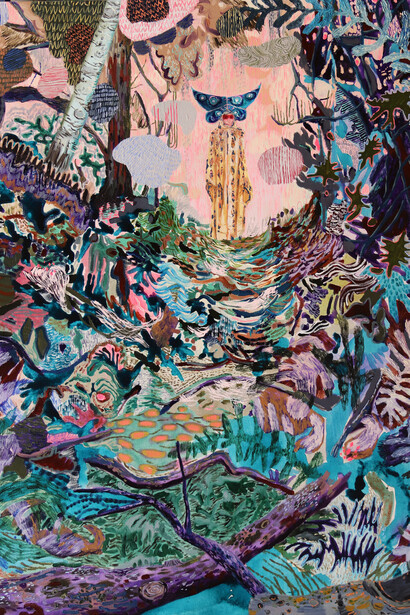 Melanie Daniel, Sentinel (detail), 2025. Courtesy of Asya Geisberg Gallery