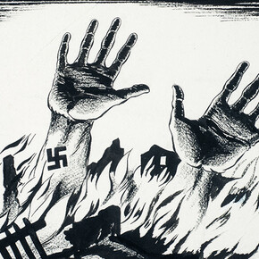 Mario Armengol Torrella, Between purgatory and hell (Entre el 
Purgatorio y el Infierno) (detalle), c. 1943-1945. Cortesía del Museu Nacional d'Art de Catalunya. Col·lecció A. L. & P. A. Kiddey