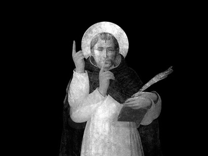 mounir fatmi The Silence of Saint Peter Martyr, 2011 video HD in bianco e nero con audio, 5'04" edizione di 5 Courtesy l’artista e Officine dell’Immagine, Milano