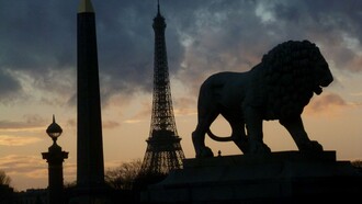 París. Atardecer desde la Plaza de la Concordia