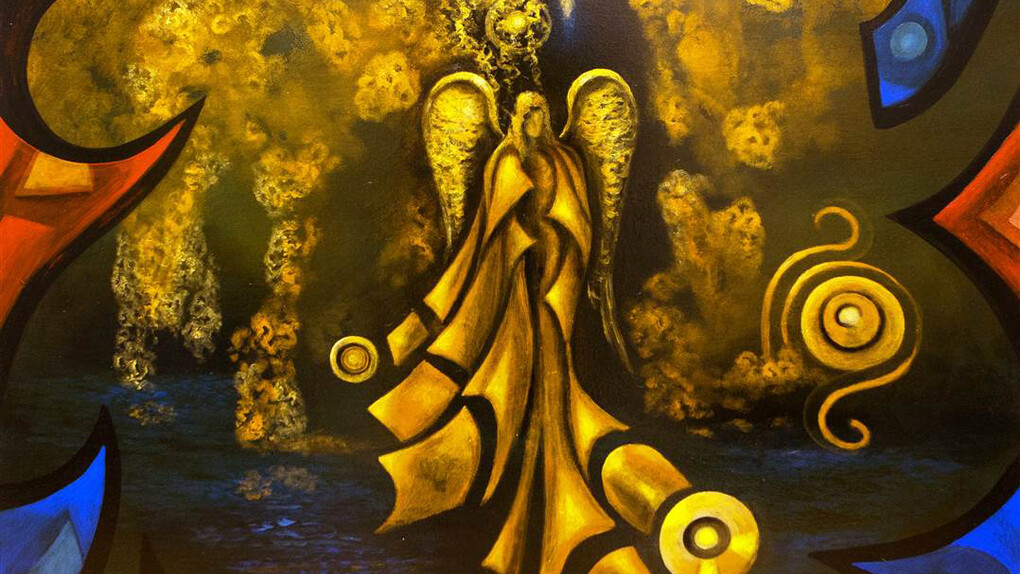 Massimo Nalin, Blissfully (detail), Acrylic on Canvas, 39.5" x 39.5"