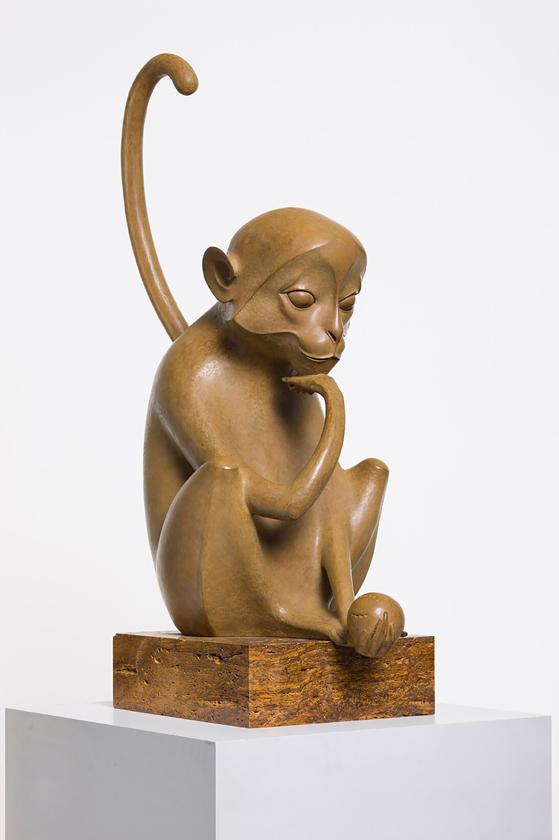 Dashi Namdakov, Monkey (Zodiac), Bronze on travertine base, 113 х 43 x 75 cm, Image © Peter Mallet