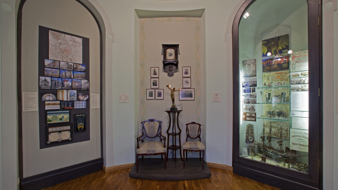 Riga history. Riga within the russian empire (mid-19th cent.–1918), exhibition view. Courtesy of Museum of the History of Riga and Navigation