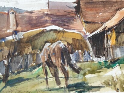 Tom Hoar, Horse and haystack, Saschiz