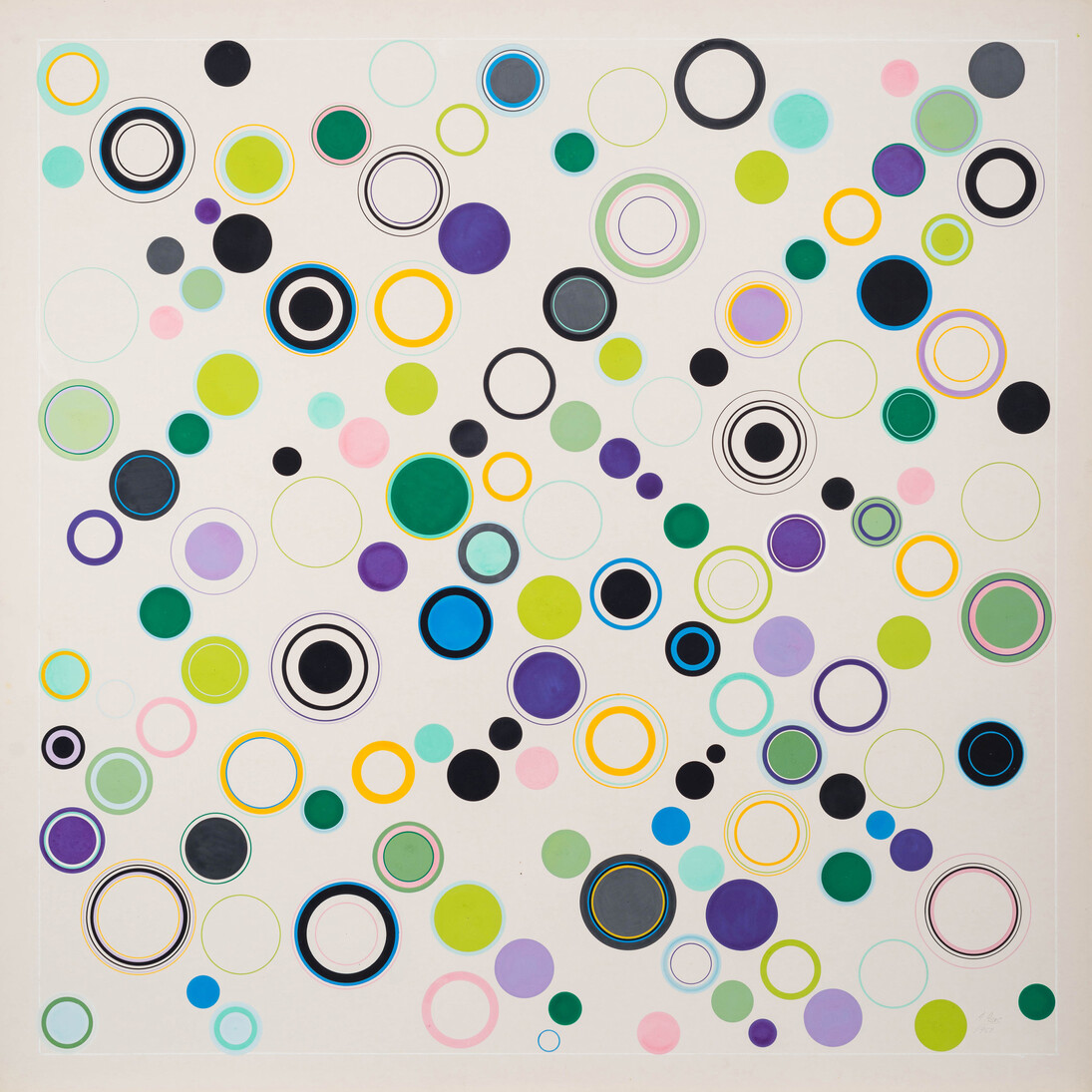 Antonio Asis, Geometría Libre, 1962. Gouache on paper (Cat. No. 4507), 29 7/8 in. x 30 5/16 in. Courtesy of the artist and Sicardi Gallery. Photography by Logan Sebastian Beck