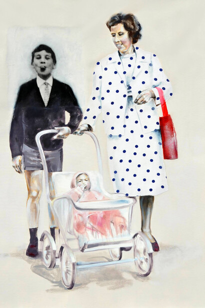 Interpretative Realms, La Sfacciata Educazione
Laura Benaglia Nones, Mixed Media on Canvas,
41.5 x 29.5

