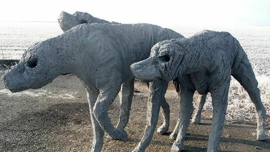 Paolo Grassino, Branco, 2012, 3 elementi in fusione di alluminio, 79 x 96 x 45,78 x 111 x 34,74 x 108 x 40 cm