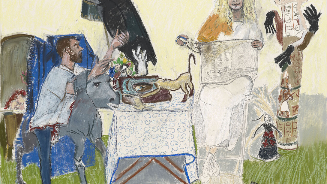 Paula Rego DBE, Mary Makes Gloves, 2013, pastel on paper, 80 x 100 cm