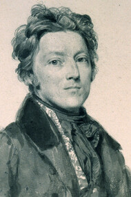 Retrato de August Heinrich Riedel, desenhado por Franz Xaver Winterhalter, Roma, 1834, Bibliotheca Hertziana