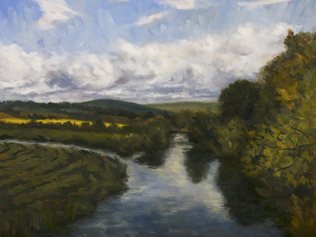 Harry Durdin Robertson, Meeting of the Rivers, oil on linen, 24 x 28 inches