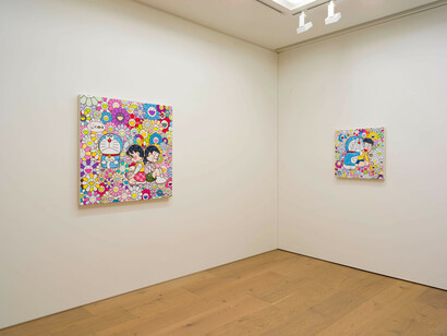 View of the exhibition Superflat Doraemon at Perrotin Tokyo
Photo: Kei Okano ©2019 Takashi Murakami/Kaikai Kiki Co., Ltd. All Rights Reserved. Courtesy Perrotin