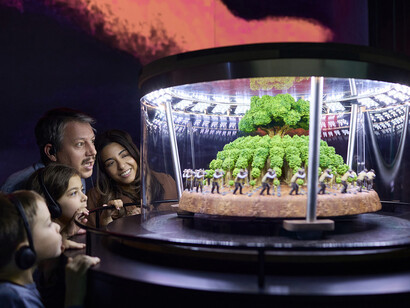 L’homme qui plantait des arbres : un récit immersif, vue de l’exposition. Avec l’aimable autorisation du Canadian Museum of Nature