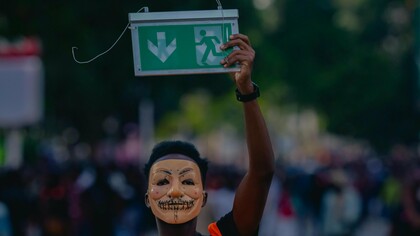 Imagen tomada durante una protesta en Nairobi, Kenia