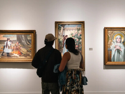 La creación del gesto, vista de exhibición. Cortesía del Museo de Antioquia