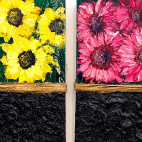 Ronnie Rob, Efflorescence (diptych #1), 2024. Courtesy of Rele Gallery