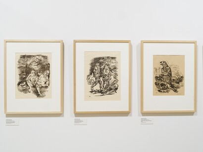 Graphic treasures, from the Kastner collection, exhibition view. Courtesy of Schlossmuseum Linz
