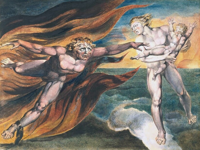 William Blake, The Good and Evil Angels 