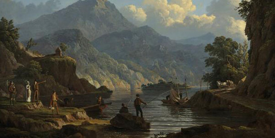John Knox, Landscape with Tourists at Loch Katrine