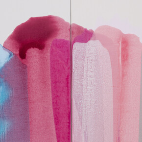 Yunhee Min, Movement (Serpentine 6), 2015 Acrylic on canvas, 41 x 60 inches. Courtesy of the artist and Susanne Vielmetter Los Angeles Projects